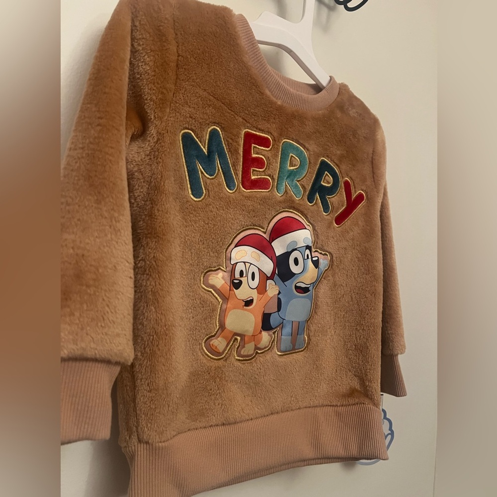 NWT - Toddler Bluey and Bingo Christmas Sweater
